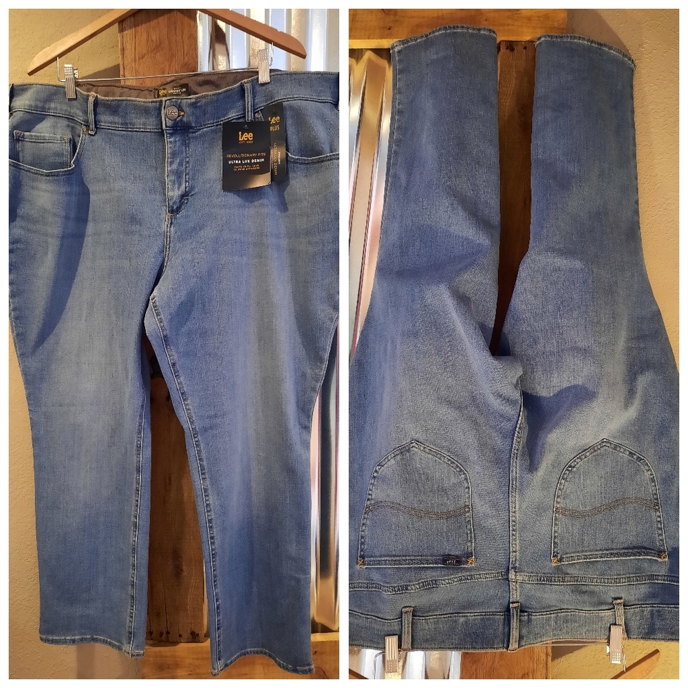 New Lee Plus Jeans 24P slim fit straight leg - Picture 2 of 5